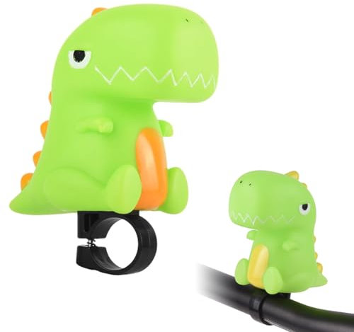 Fahrradklingel Kinder, Lustige Fahrradhupe Kinder mit Modellierung von Dinosauriern, Silikon Klingel Fahrrad Kinder Fahrradglocke Fahrrad Zubehör für Jungen Mädchen Fahrrad-Armaturenbrett-Dekoration