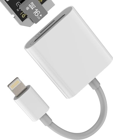 SD Kartenleser Lightning 2in1 Micro SD Kartenleser für iPhone 14 13 für iPad Adapter Kabel MFI Zertifikat für Apple TF Speicher Digitalkamera Bilder Memory Stick Zubehör Karte Leitor