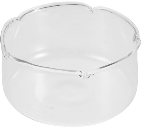 CLISPEED Glass Planter Hydroponic Flower Pot with Lid 4.8 Inch Transparent Vase for Lotus Water Lilies and Indoor Plant Decoration