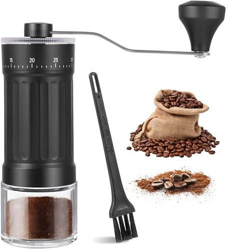 Molinillo De Café Manual,Con Molino CóNico De CeráMica De Alta PrecisióN Y DiseñO Moderno, Ajuste De 40 Niveles, Ideal Para Hogar, Oficina, Camping, Viajes Y Regalos De CumpleañOs.