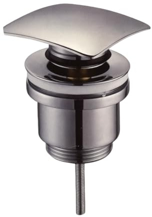 bonde de vidage clic clac carrée en laiton chromé pour lavabo ou vasque, sans trop-plein, design moderne et facile à installer