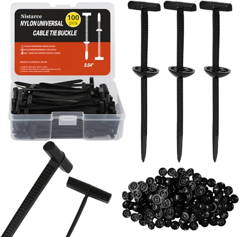 Upgrade Nylon Universal Cable Tie Buckle with Clear Storage Box – Cable Tie Buckle Zip Tie Clips for Car Fender, Engine Cover, Mudguard Fastener, Automotive Replacement Screw Fixing, 100PCS