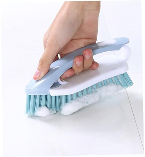 DECORNIJIA 3pcs Multipurpose Nylon Bristle Laundry Scrubbing Brushes for Clothes Shoes Stain Removal Wear-resistant Cleaning Tools with Removable Small Brush for Household Use Random Color