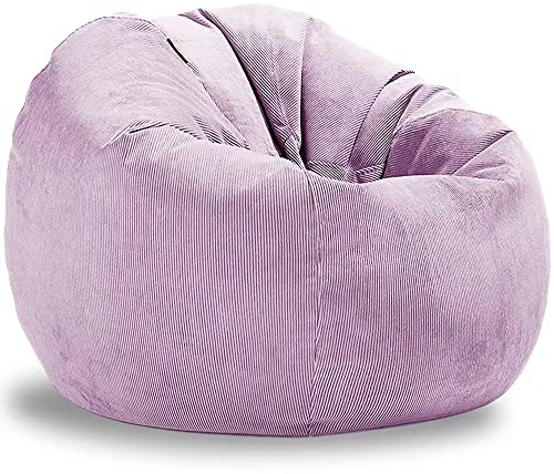 SXBCyan Sillón Puff Funda De Pana For (sin Relleno) Grande Sac Reclinable Asiento Esquina Futón Extra Lavable A Máquina Almacenamiento For Animales Peluche(Purple,80cm)