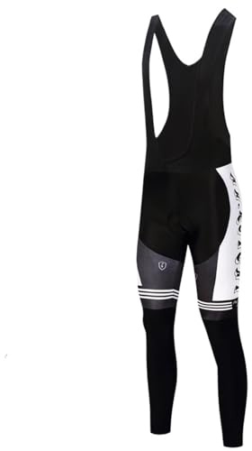 GOXQIT Radträgerhosen Fahrrad-Latzhose for Herren Im Winter, Winddichte Und Plüschig Warme Reithose, Mountainbike- Rennrad-Reitbekleidung(Winter Pants 1,XL)