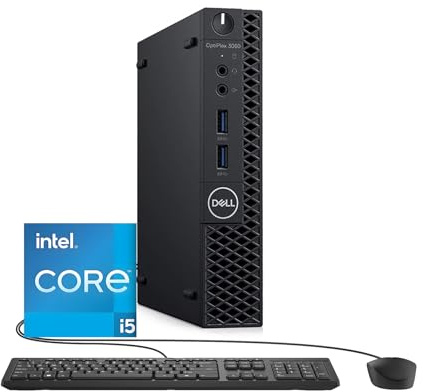 Dell Optiplex 3060 Mini ordinateur PC Intel Core i5-8500, 8 Go de RAM, 512 Go SSD, clavier américain QWERTY, WiFi, Bluetooth, Windows 11 Pro (renouvelé)