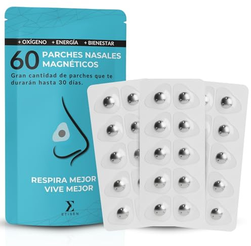 ETISEN, Magnetic Nose Plasters, Anti-Snoring Plasters - Strong Adhesive - For Free Breathing, Better Sleep & More FocusStrong Adhesive (30-Day Refill Set)