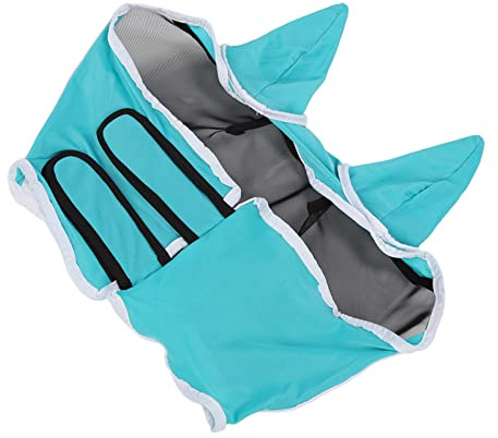 Haofy Máscara contra Moscas de Caballo Protección UV Malla Transpirable Liviana Tamaño Grande para Montar en Verano y Usar en Pastos Mantiene a los Caballos Frescos con Cubierta para Orejas