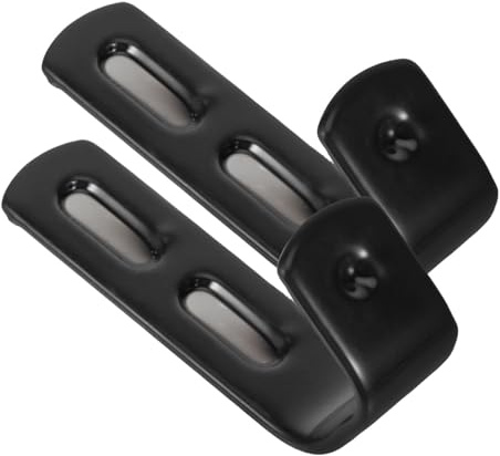 Veemoon Heavy Duty 2pcs Black Plastic-Coated J Hooks with Screws for Bunk Bed Ladder Hanging, Loft Bed Hangers and Step Ladder Storage Brackets