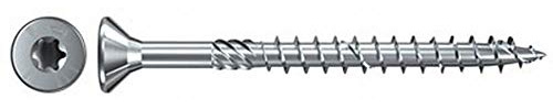 fischer Power-Fast FPF-ST 4,0 x 45 ZPP - Spanplattenschrauben mit Senkkopf zur Befestigung von tragenden Bauteilen in beschichtetem Holz, Hartholz, Weichholz uvm., blauverzinkt - 200 Stück - Art.-Nr. 652385