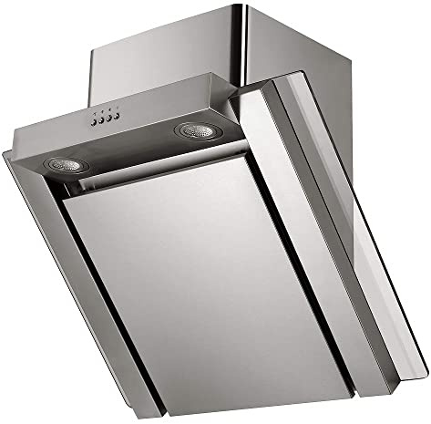 Respekta Dunstabzugshaube kopffrei/Dunstabzugshaube schräg 60 cm/Edelstahlgehäuse/Abluft - und Umluftfunktion / CH22035IXA / B / 57 – 70 dB