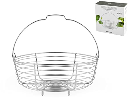 INOXPRAN - Cestello Cuocivapore INOXBASKET, Cestello per Cottura a Vapore in Acciaio Inossidabile, Ø 19 cm, Accessorio per Pentole Resistente ad Urti e Graffi, per Cucinare Piatti Sani e Leggeri