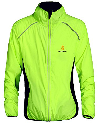 WOSAWE Herren Fahrradjacke Winddichte Wasserabweisend MTB Mountainbike Jacket Für Radfahren, Joggen, Wandern (Grün XXL)