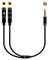 CABLE ADAPTADOR AUDIO NANO CABLE JACK 3.5/M - 2XJACK 3.5/H 30CM NEGRO