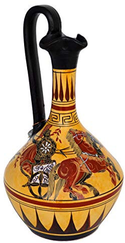 Talos Artifacts Aquiles on Chariot - Jarrón de ánfora Dionysus Oinochoe - Antigua Grecia