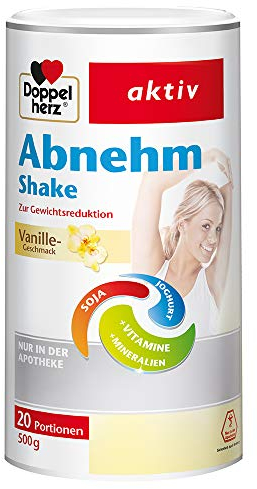Doppelherz Abnehm Shake – Mahlzeitenersatz mit leckerem Vanille-Geschmack für eine gewichtskontrollierende Ernährung – 20 Portionen