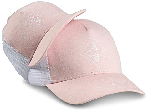 Soulbuddy Trucker Cap Damen Trucker Cap Kinder – 2er-Set Familien Outfit Set – Geschenk Muttertag – Muttertagsgeschenk – Partnerlook Mutter Tochter– Rosa-Weiß – One Size und Kids S