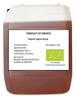 Agavendicksaft BIO Amber 7 Kg, Fruchtsüße, Agavensirup, Zuckeralternative, (DE-ÖKO-001)