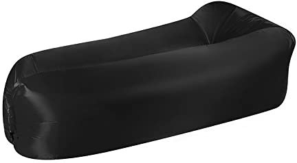 Surwin Wasserdichtes Aufblasbares Sofa,Tragbares Luft Sofa Aufblasbare, Air Lounger, Luftsofa Luftsack Für Outdoor, Strand, Reisen, Party, Camping Gadgets (Schwarz,70x185cm)