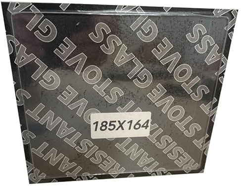 Chimsoc Replacement Stove Glass - Villager A/B Mark 1 / Bayswater/Berkley/Bromley/Cotswold/Flatmate/Heron/Huntsman/Kitchener (185mm x 164mm Rectangular)