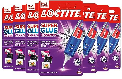 Loctite Super Glue Creative, Glue Pen for Precise Application, Superglue Gel Dries Clear for Invisible Repairs, Clear Glue for Vertical Surfaces, Bulk Buy 7 Pack