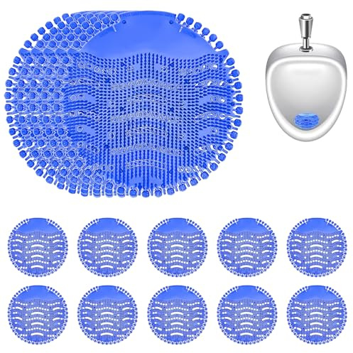 Blue Urinal Screen Splash Pads: YOYIAG 15 Pack Urinal Splash Guards Odour Neutraliser Blue Urinal Screen Splash Pads Restroom Deodorizer, Urinal Mats Pads for School, Hotel, Restaurant