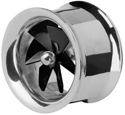 Taffstyle Flesh Tunnel Ohr Ear Plug Ohrpiercing Fan Double Flared Turbine Blätter Schwarz 12mm