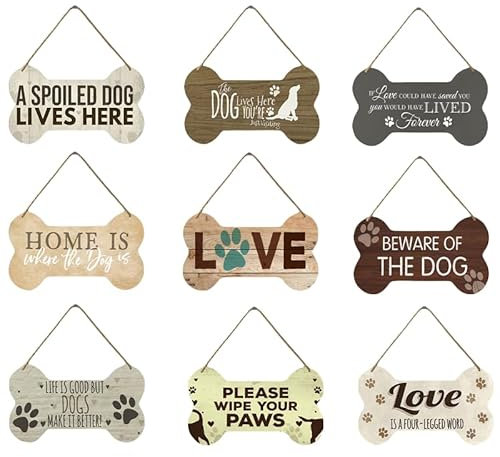 Hundeknochen-Holz-Logo, personalisiertes Hundehaus-Logo, Dekoration, individueller Name, Haustier-Holz-Logo, 21,1 x 12,2 cm