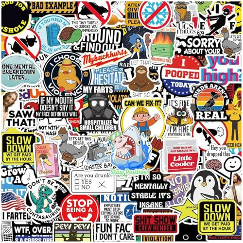 Yabauuop 150PCS Hard Hat Sticker- Waterproof Helmet Stickers, Tool Box Sticker, Funny Work Stickers For Adults, Blue Collar Worker Sticker Set For Machinists, Construction