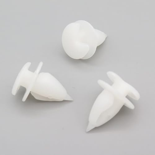 VVO Fasteners- White Plastic Side Skirt, Sill Moulding Cover Trim Clips for Alfa Romeo Giulietta, (Pack of 10)