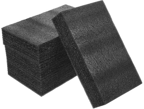FOYTOKI 4 Pieces Black Pads 25x15x5cm Professional Foam Packaging Inserts for Craft and Express Packing Liners