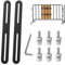HO2NLE 2 Piezas Fijación para Buzón de Valla Negro Soportes de Placa 215 × 24mm para Fijación y Reparación de Muebles de Madera