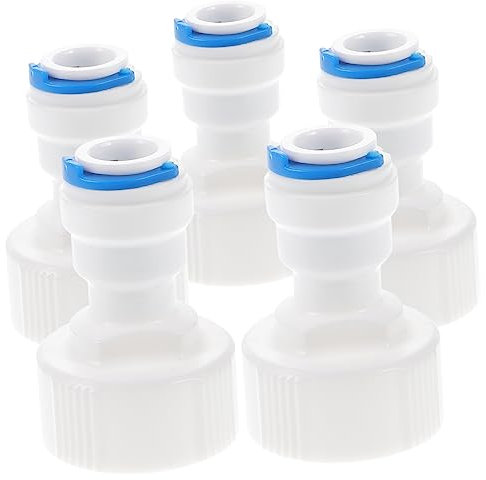 Connettore Rapido Acqua Diritto 5 Pezzi Pp Bianco 3/4 a 3/8