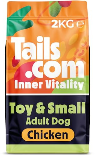 Tails.com • Dry Dog Food 2kg • Chicken • Toy & Small Adult 8 months - 8 years • Hypoallergenic Recipe • No Added Flavours or Preservatives • Small Size Kibble for Little Mouths | Hypoallergenic small-kibble dry food for toy & small dogs. Chicken, glucosamine & chondroitin for joints, omega-3 for coat.