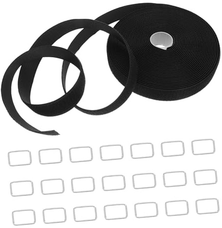 ROMISBABA Tie Reusable Nylon Cable Ties Cinch Straps Nylon Fastening Strap Wire Organizer for Cords Fastening Tape Iron Black