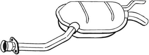 BOSAL Mittelschalldämpfer 175-123 | Kompatibel mit: MERCEDES-BENZ 190