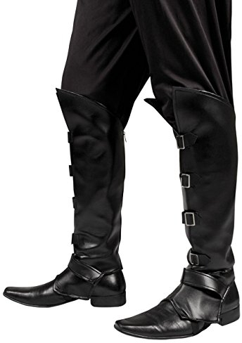 Boland 81994 - Bottes Striker, Noir, Accessoire pour costume de pirate, corsaire, mousquetaire ou médiéval, Accessoire pour costumes de carnaval