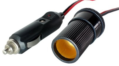 Loops 2m Cigarette Lighter Extension Power Cable Lead 5A 12-24V - Cigar Plug to Socket