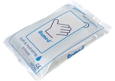 Romed Einmal-Waschhandschuhe, 24 x 8 = 192 Stück, feucht, ideal zur Babypflege