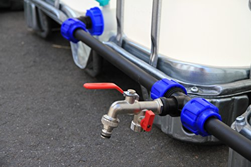 Verbindungsset Fuer IBC Tanks Regenwassertanks Regenfässer und Kanistern (Set für 4 Tanks)