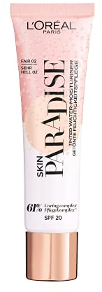 L'Oreal Paris Skin Paradise Tinted Moisturiser, Up to 24h hydration, SPF20, 02 Fair, 0.039 kg