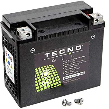 Premium TECNO-GEL Motorrad-Batterie HD20HL-BS = VTB-6 V-TWIN für HONDA GL 1100, 1200, 1500 Goldwing 1980-2000, 12V Gel-Batterie 20 Ah, 176x87x153 mm