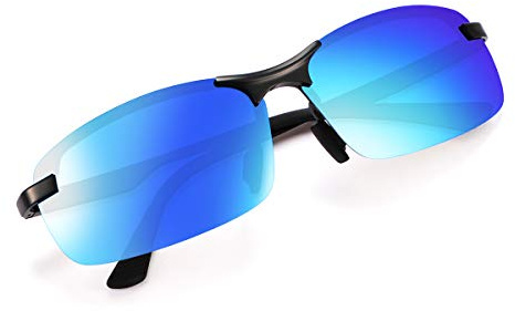 Solglasögon män kvinnor polariserade unisex UV400 CAT 3 CE skydd retro vintage halvram förarglasögon sportglasögon utomhus golf cykling fiske vandring glasögon med fjädergångjärn skyddsglasögon