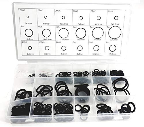 225-teiliges O-Ring Sortiment Dichtungsringe 3-22 mm Klimaanlage Gummidichtung