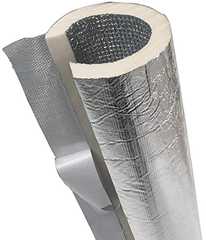 Rohrisolierung Schaum Halb Split Selbstklebend Isolierung Rohr, Wandstärke 20 mm, Aluminiumfolien Isolierschlauch, Flammschutzmittel Und Frostschutzmittel ( Size : Inner diameter:76mm )
