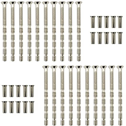20 Sets M4 *60MM Bolt Connecting Screws and Sleeve Male to Female for Door Handle Knobs Escutcheons and Others