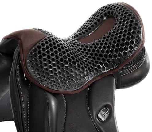 Acavallo Sattelsitzkissen Dressur Gel Out Ortho Coccyx 20mm, Größe:L, Farbe:braun