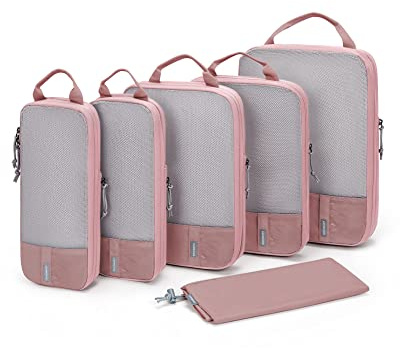 Set de bolsas de ropa BAGSMART de 6 piezas, bolsas de compresión, juego de cubos compresores con bolsa de lavandería para mochila, organizador de viaje, organizador de maletas en Travel, 6 unidades