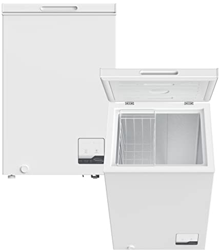 PKM Gefriertruhe BGT100D | 99 Liter | Tiefkühltruhe | Weiß | EEK: D | 54,5 cm Breite | inkl. Drahtkorb | freistehend | 4 **** Gefrierfach | Eistruhe