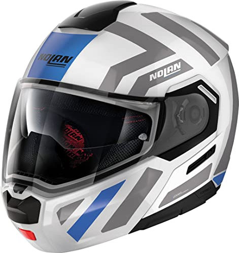 Nolan N90-3 Laneway N-Com Klapphelm, weiß matt/blau, XL (62)